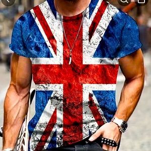 British flag shirt m men’s large women